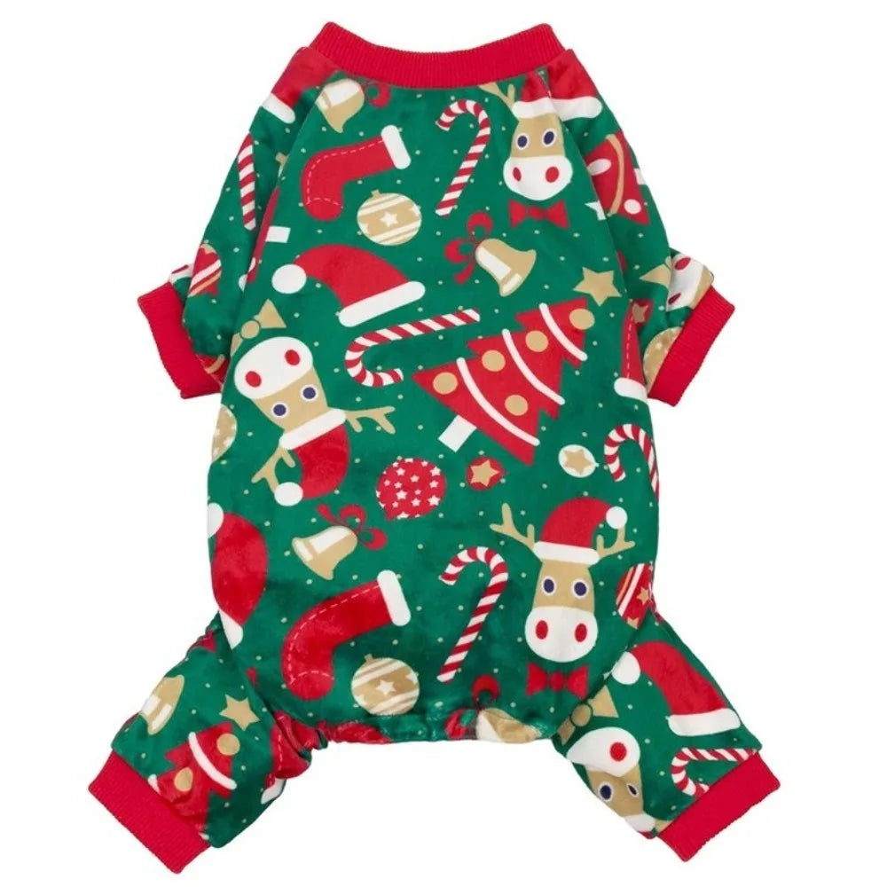 Soft Fleece Christmas Doggie Jumpsuit