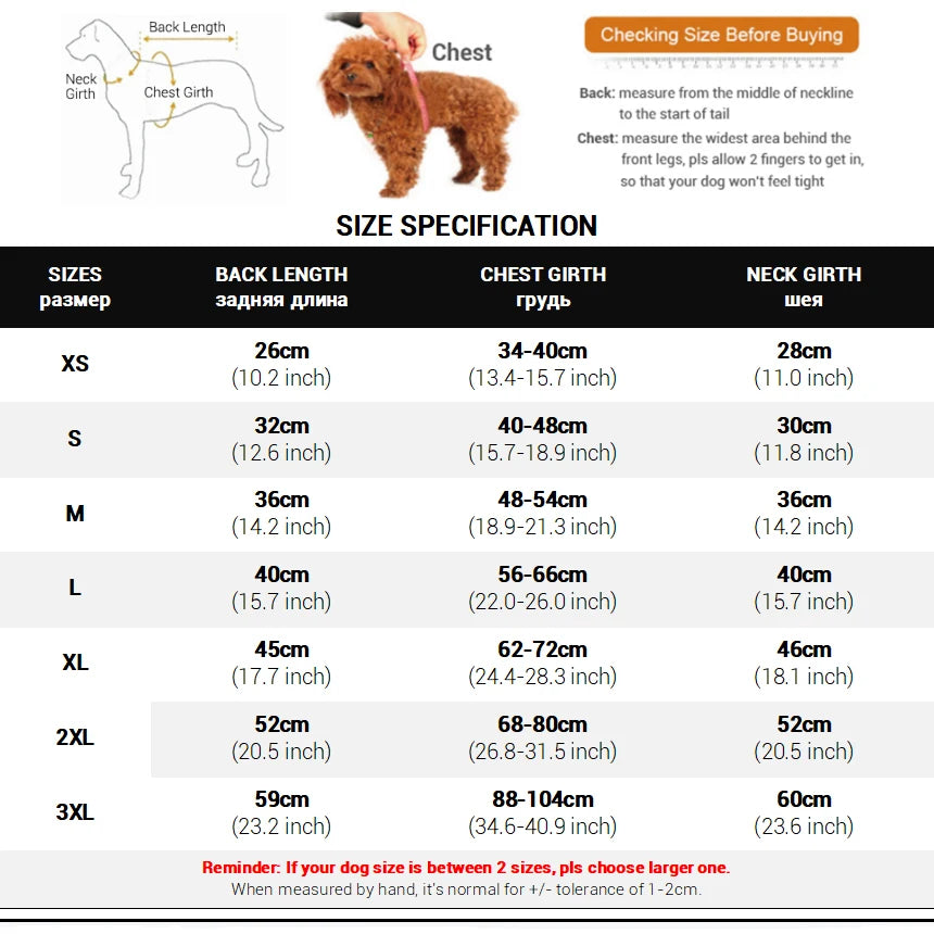 Reversible Waterproof Doggie Coat