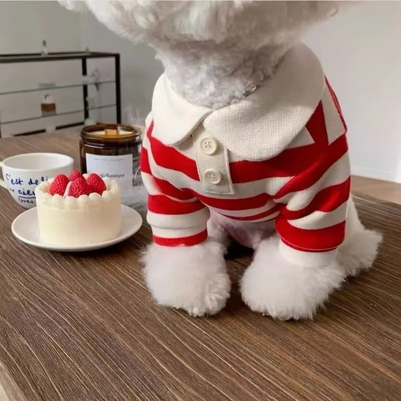Striped Collared Doggie Shirt