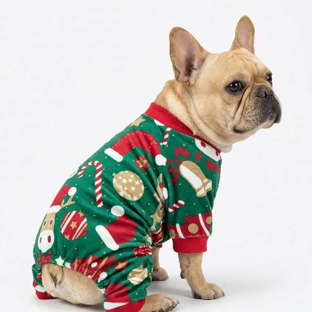 Soft Fleece Christmas Doggie Jumpsuit