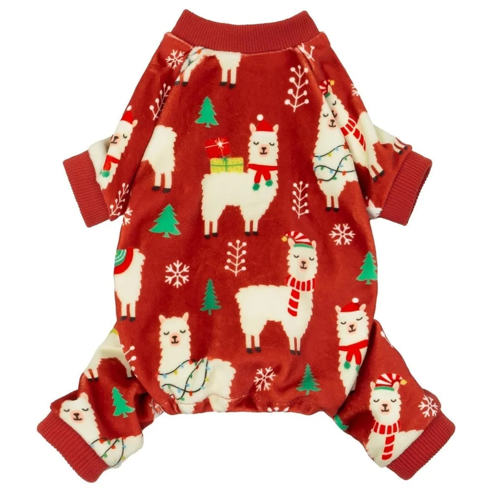 Soft Fleece Christmas Doggie Jumpsuit