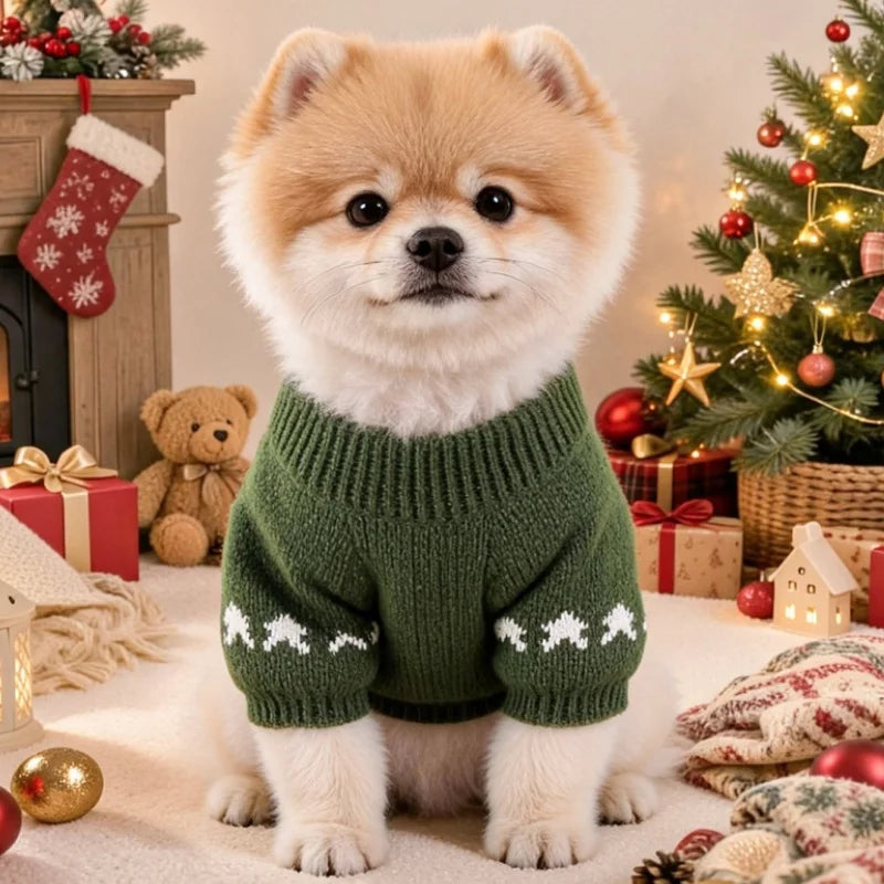 Christmas Doggie Turtleneck Sweater