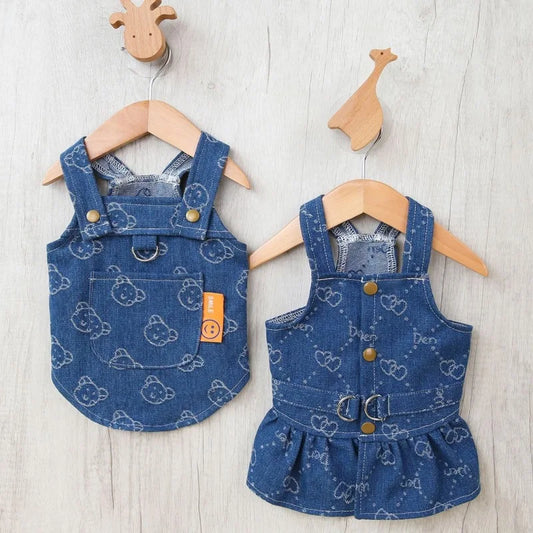 Denim Doggie Vest and Dress