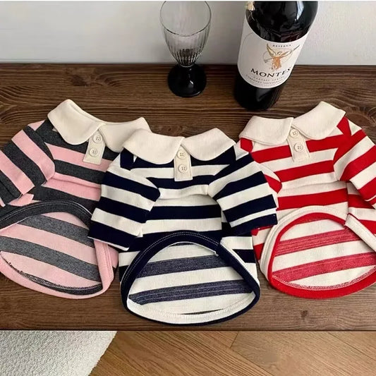 Striped Collared Doggie Shirt