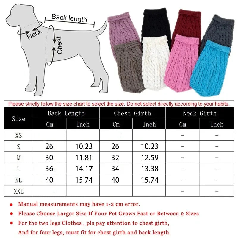 Knitted Turtleneck Doggie Sweaters