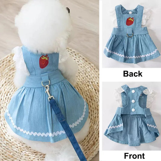 Denim Princess Strawberry Dress