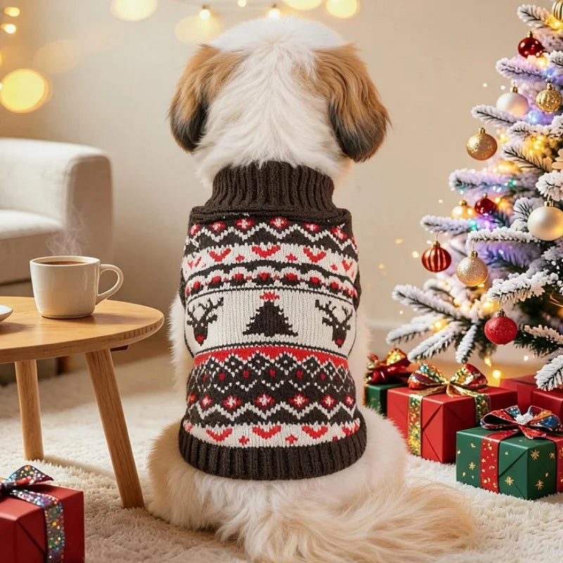 Christmas Doggie Turtleneck Sweater