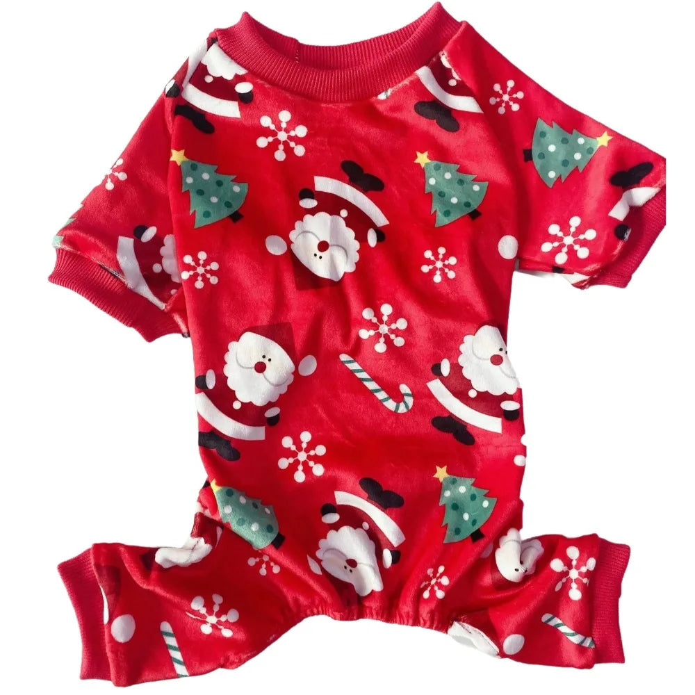 Soft Fleece Christmas Doggie Jumpsuit