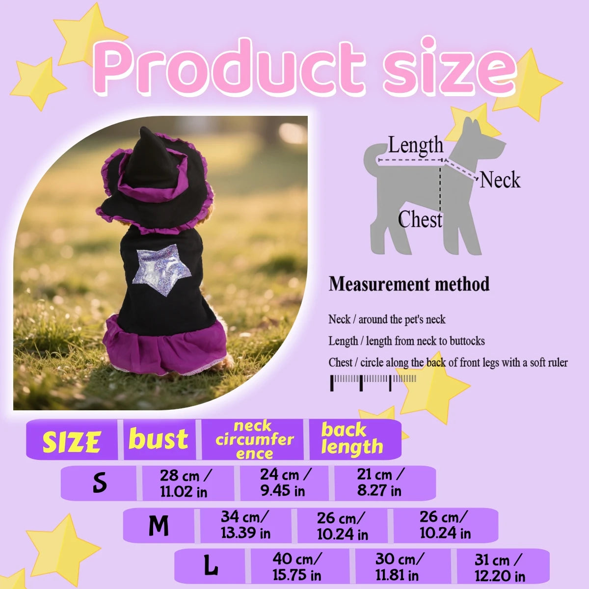 Halloween Doggie Witch Costume