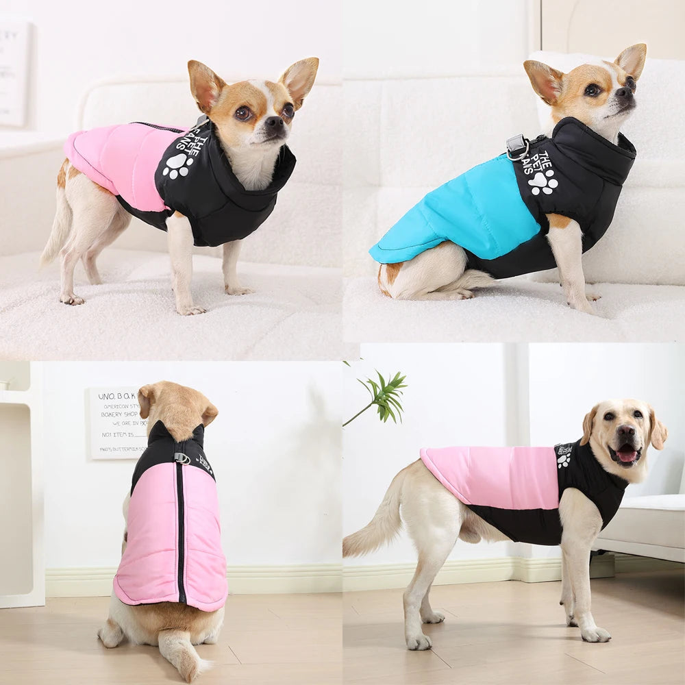 Winter Waterproof Doggie Jackets with D-Ring