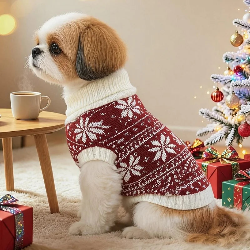 Christmas Doggie Turtleneck Sweater