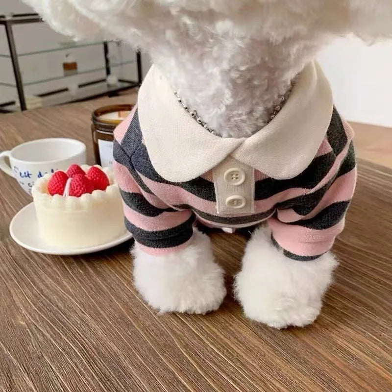Striped Collared Doggie Shirt