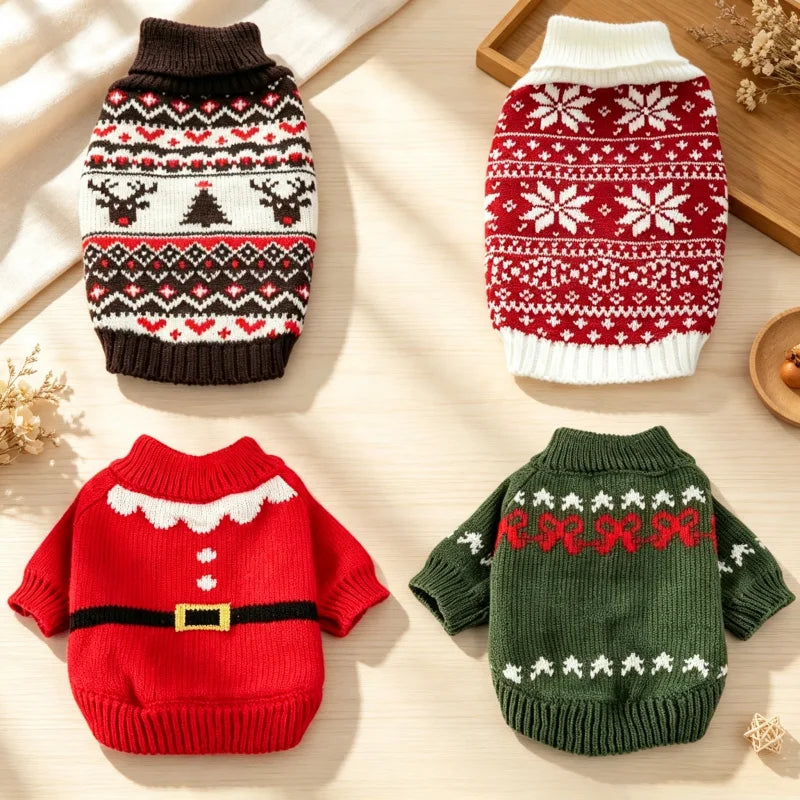 Christmas Doggie Turtleneck Sweater